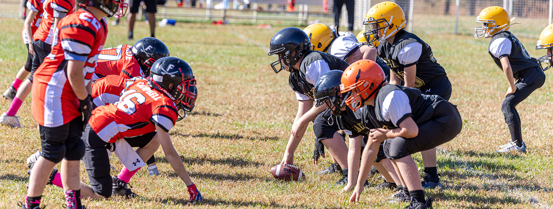 Boys play football for Bedford County Parks & Rec